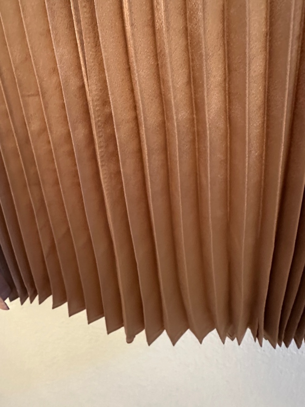 Pleated Midi Skirt in Camel Tan - Picture 6 of 8